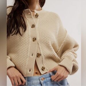NEW Free People Lila cardigan in Birch Medium